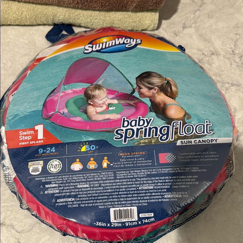 Pink Donut-Shaped Pool Float Toy